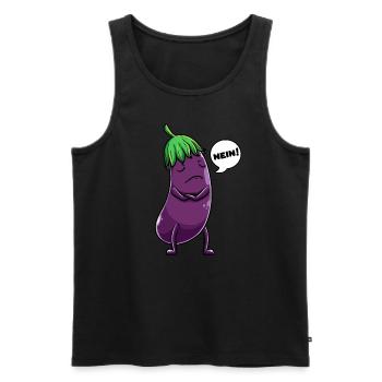 Aubergine Obst Und Gemüse - Männer Premium Bio Tank Top - Schwarz - Vorne - Michal (187cm)