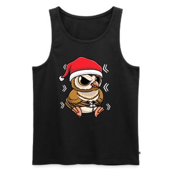 Owl playing video games - Men's Premium Organic Tank Top - black - Front - AI Model Male 178 light (178cm)