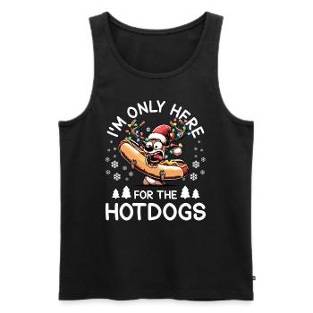 Hot dog christmas reindeer - Men's Premium Organic Tank Top - black - Front - Michal (187cm)