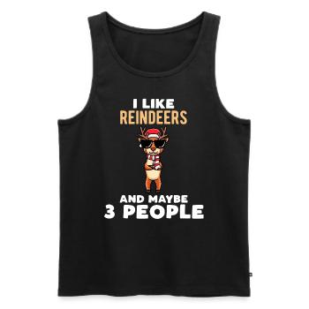 I like reindeer and maybe 3 people - Men's Premium Organic Tank Top - black - Front - Michal (187cm)