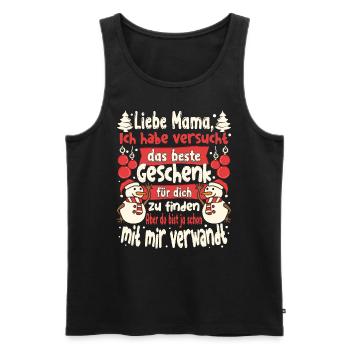 Weihnachts Weihnachten Liebe Mama Mutter Lustig - Männer Premium Bio Tank Top - Schwarz - Vorne - Michal (187cm)