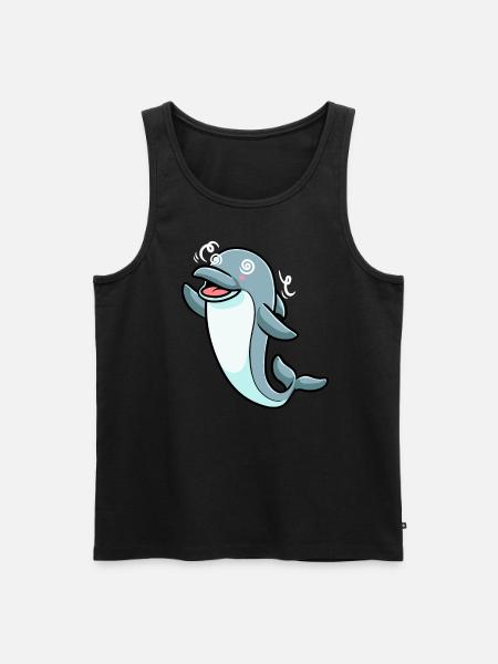 Dolphin Emoticon - Men's Premium Organic Tank Top - black