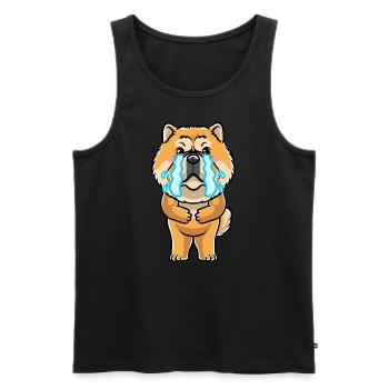Chow-chow-hund-emoticon - Männer Premium Bio Tank Top - Schwarz - Vorne - Michal (187cm)