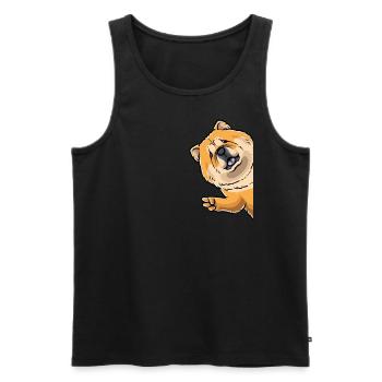 Chow-chow-hund Von Der Seite - Männer Premium Bio Tank Top - Schwarz - Vorne - Michal (187cm)