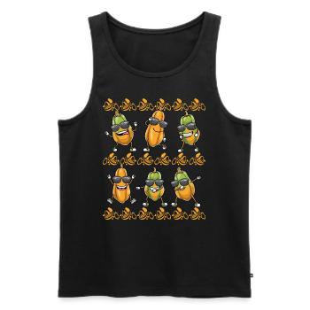Papaya Tanzen - Männer Premium Bio Tank Top - Schwarz - Vorne - Michal (187cm)