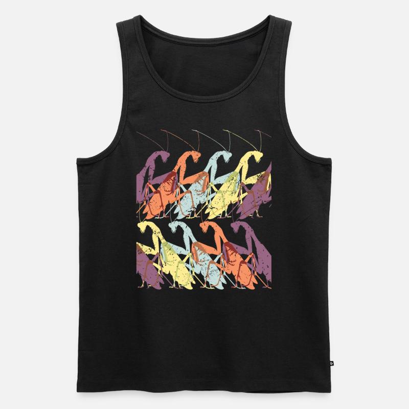 Gottesanbeterin Insekt - Männer Premium Bio Tank Top - Schwarz
