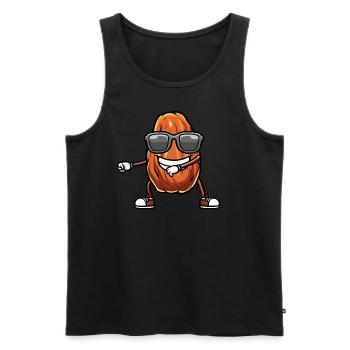 Datteln Frucht Tanzen - Männer Premium Bio Tank Top - Schwarz - Vorne - AI Model Male 178 light (178cm)