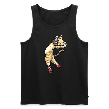 Figure Skating - Cat Figure Skating - Men's Premium Organic Tank Top - black - Front - AI Model Male 178 light (178cm)