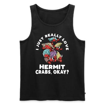 Ich Liebe Einsiedlerkrebse Einfach Wirklich - Männer Premium Bio Tank Top - Schwarz - Vorne - AI Model Male 178 light (178cm)