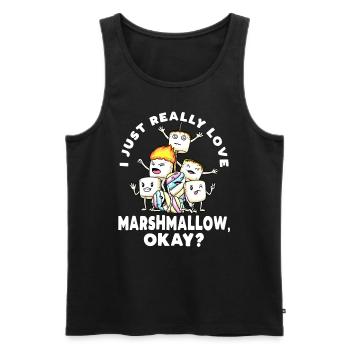 Ich Liebe Marshmallows Einfach Wirklich - Männer Premium Bio Tank Top - Schwarz - Vorne - AI Model Male 178 light (178cm)