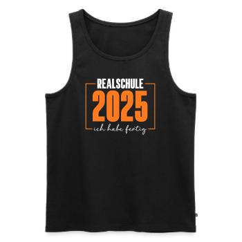 Secondary school graduation 2025 I'm done - Men's Premium Organic Tank Top - black - Front - AI Model Male 178 light (178cm)
