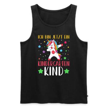 Enfants Maternelle Enfant Arc-en-ciel Fille - Débardeur bio Premium Homme - noir - Devant - AI Model Male 178 light (178cm)