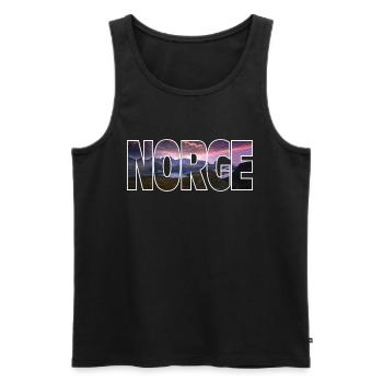 Norway - Men's Premium Organic Tank Top - black - Front - Michal (187cm)