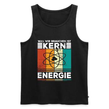 Atomenergie Kernkraft Kernenergie Atomkraftwerke - Männer Premium Bio Tank Top - Schwarz - Vorne - AI Model Male 178 light (178cm)