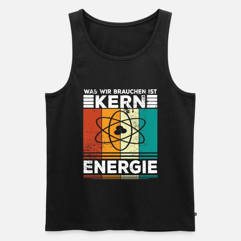 Atomenergie Kernkraft Kernenergie Atomkraftwerke - Männer Premium Bio Tank Top - Schwarz