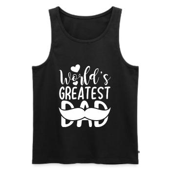 World's Greatest Dad - Men's Premium Organic Tank Top - black - Front - Michal (187cm)