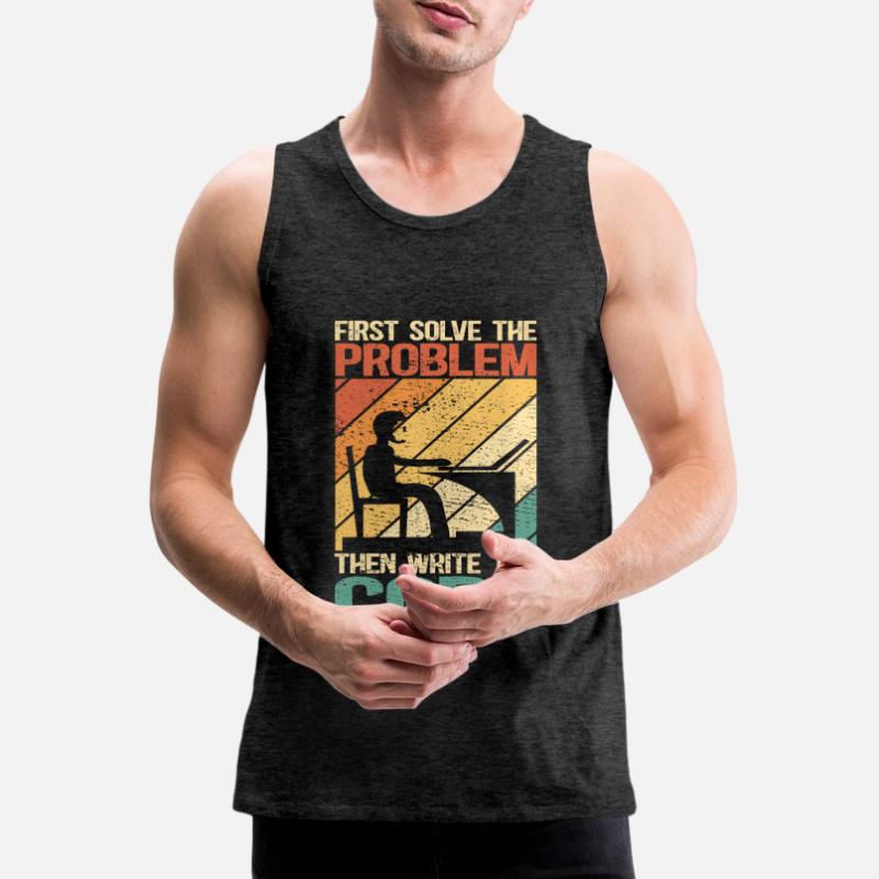 Software Developer Programmer Programming Men's Premium Organic Tank Top