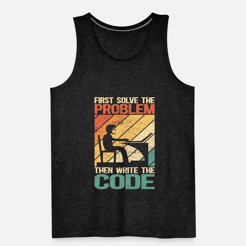 Software Developer Programmer Programming Men's Premium Organic Tank Top