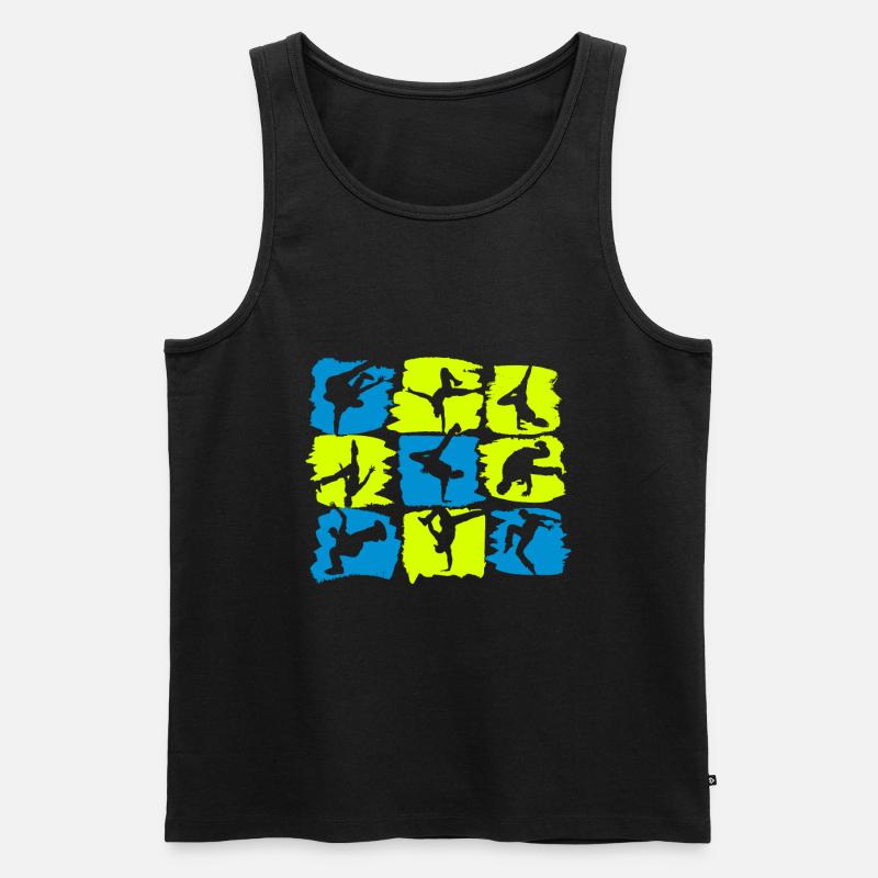 Breakdance Breakdancer - Tänzer B-Boying Geschenk - Männer Premium Bio Tank Top - Schwarz