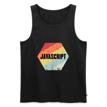 Javascript - Männer Premium Bio Tank Top - Schwarz - Vorne - Michal (187cm)