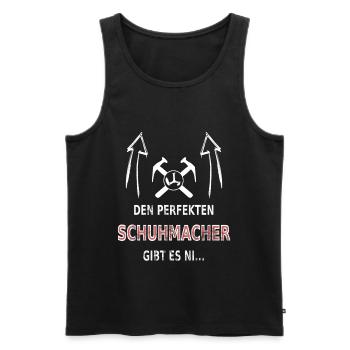Schuhmacher Schuster Meister Lehrling - Männer Premium Bio Tank Top - Schwarz - Vorne - AI Model Male 178 light (178cm)