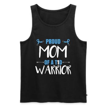 Mom Of A T1D Warrior - Men's Premium Organic Tank Top - black - Front - Michal (187cm)