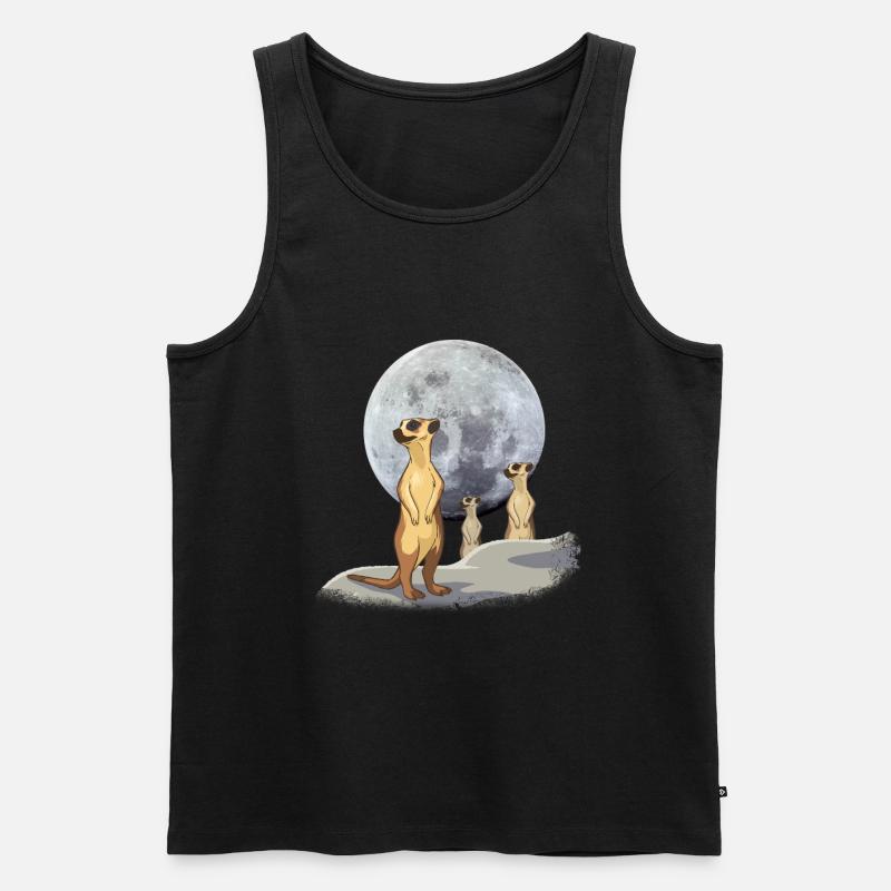 Erdmännchen - Männer Premium Bio Tank Top - Schwarz
