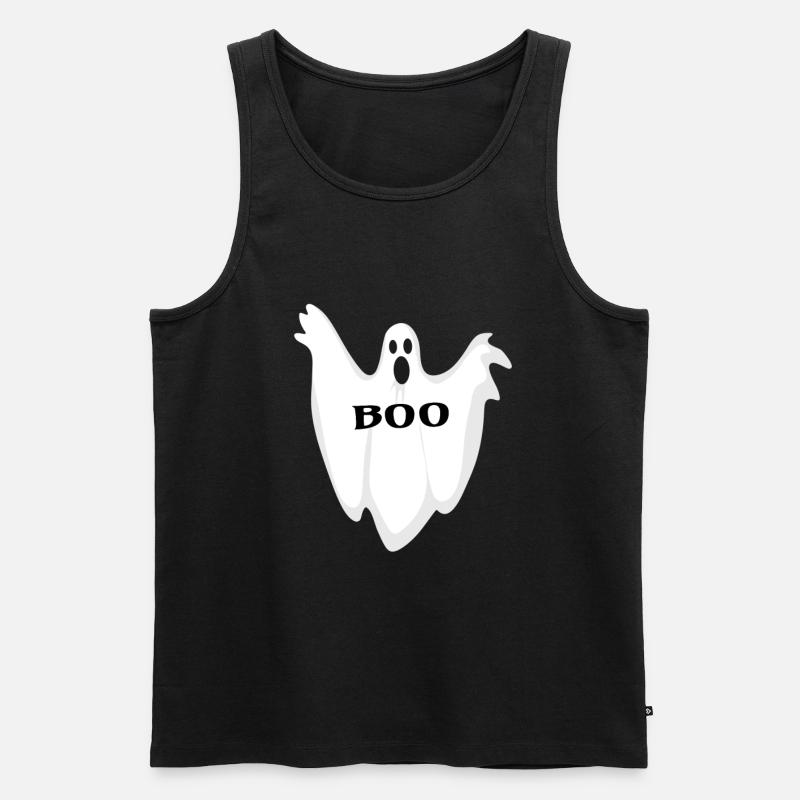 Geist Gespenst - Männer Premium Bio Tank Top - Schwarz