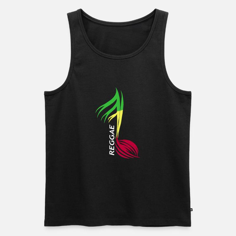 Rasta Rastafari Reggae - Männer Premium Bio Tank Top - Schwarz