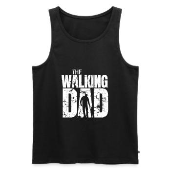 The Walking Dad - Männer Premium Bio Tank Top - Schwarz - Vorne - AI Model Male 178 light (178cm)