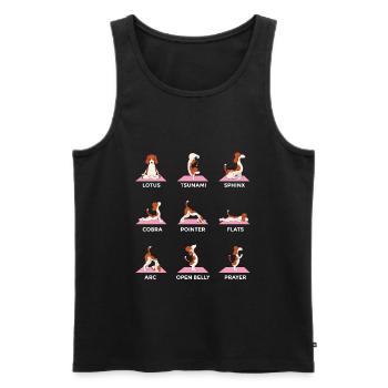Dog yoga poses - Men's Premium Organic Tank Top - black - Front - Michal (187cm)