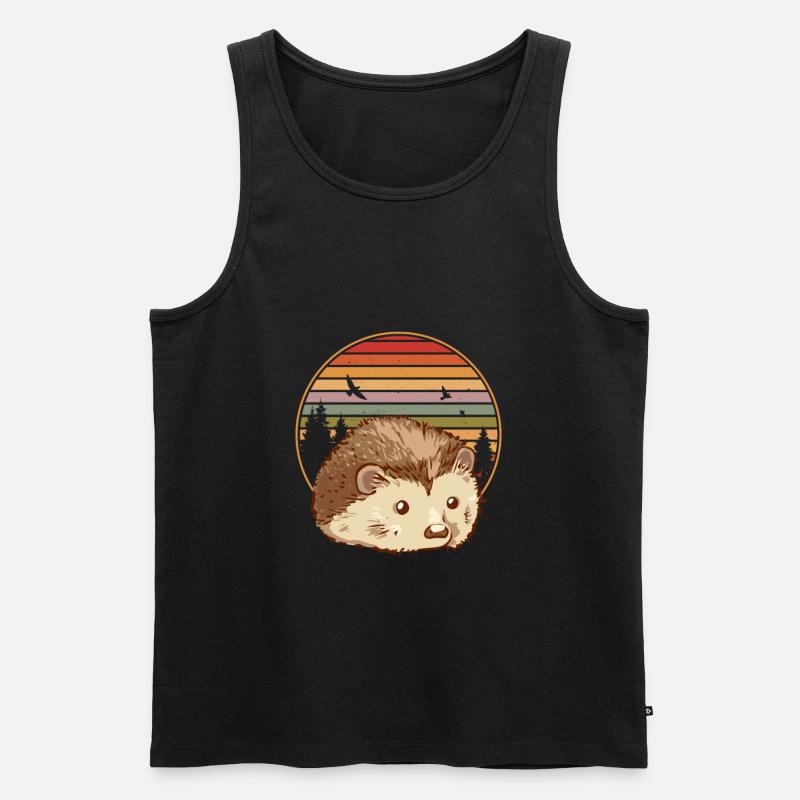 Schönes Igel Bild - Männer Premium Bio Tank Top - Schwarz