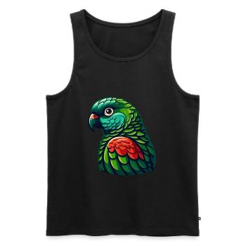 Green Cheeked Conure Cute Conure Parrot - Men's Premium Organic Tank Top - black - Front - AI Model Male 178 light (178cm)