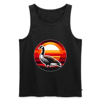 Canadian Goose Coucher de soleil Fond - Débardeur bio Premium Homme - noir - Devant - Michal (187cm)
