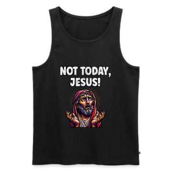 Lustiger Anti-Religions-Atheist-Agnostiker - Männer Premium Bio Tank Top - Schwarz - Vorne - AI Model Male 178 light (178cm)