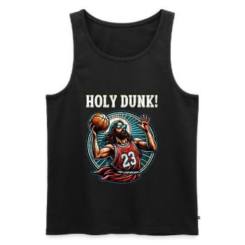 Drôle de basket-ball disant Jésus Basket-ball cadeau - Débardeur bio Premium Homme - noir - Devant - Michal (187cm)
