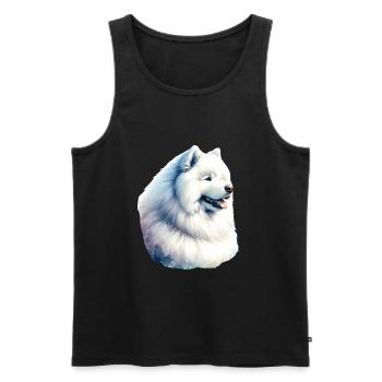 Chien Samoyède Cadeaux Mignon Samoyède Chien Graphique - Débardeur bio Premium Homme - noir - Devant - Michal (187cm)