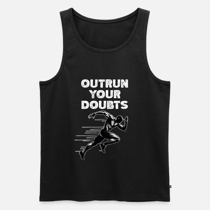 Bahnläufer Sprinter Sprint 100m Sprinter - Männer Premium Bio Tank Top - Schwarz