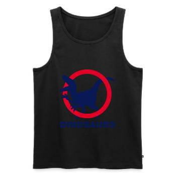 Dinosaurier - Männer Premium Bio Tank Top - Schwarz - Vorne - Michal (187cm)