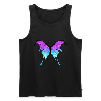 Schmetterling - Männer Premium Bio Tank Top - Schwarz - Vorne - AI Model Male 178 light (178cm)