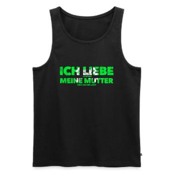 ICH LIEBE es wenn MEINE MUTTER mich zocken lässt - Männer Premium Bio Tank Top - Schwarz - Vorne - Michal (187cm)