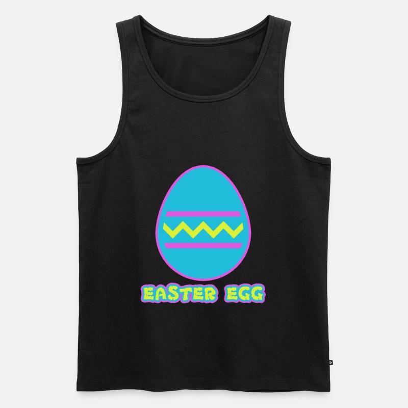 Easter Egg - Oster Ei - Männer Premium Bio Tank Top - Schwarz