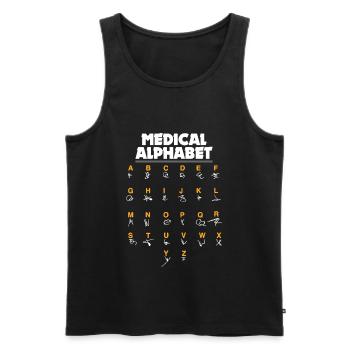 Alphabet médical Infirmière & chimiste - Débardeur bio Premium Homme - noir - Devant - Michal (187cm)