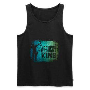 Roi archer - Débardeur bio Premium Homme - noir - Devant - Michal (187cm)