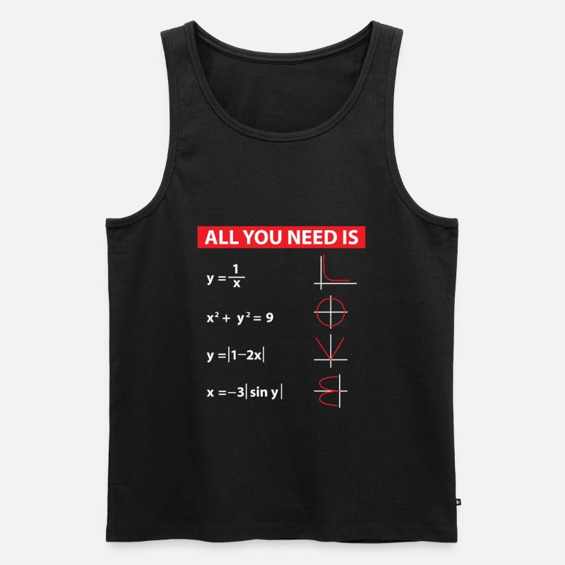 Mathe Algebra Mathematik Lehrer Geschenkidee - Männer Premium Bio Tank Top - Schwarz