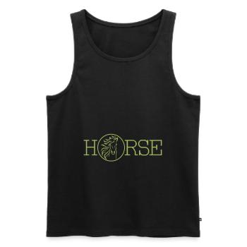 Horse - horse - Men's Premium Organic Tank Top - black - Front - Michal (187cm)