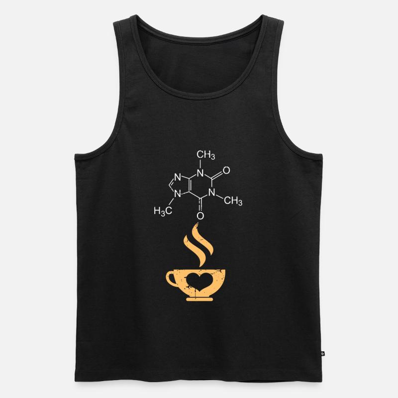 Koffein Molekül Kaffee Wissenschaft Nerd - Männer Premium Bio Tank Top - Schwarz