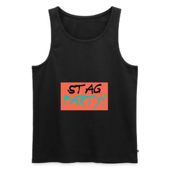 Stag Party - Junggesellenabschied - Männer Premium Bio Tank Top - Schwarz - Vorne - AI Model Male 178 light (178cm)