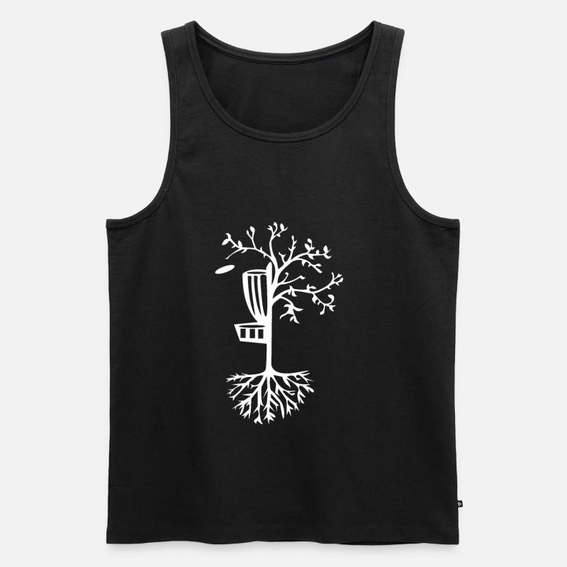 Discgolf Frisbee - Männer Premium Bio Tank Top - Schwarz