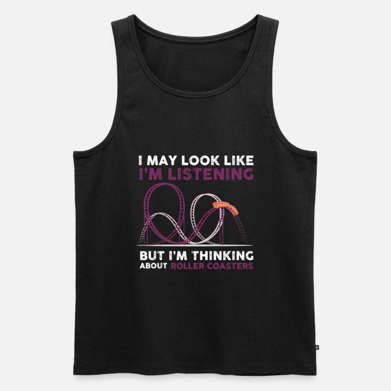 Achterbahn - Freizeitpark Design - Männer Premium Bio Tank Top - Schwarz